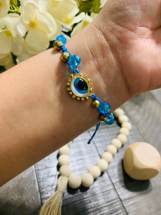 Bracelet Eye Blue Crystal