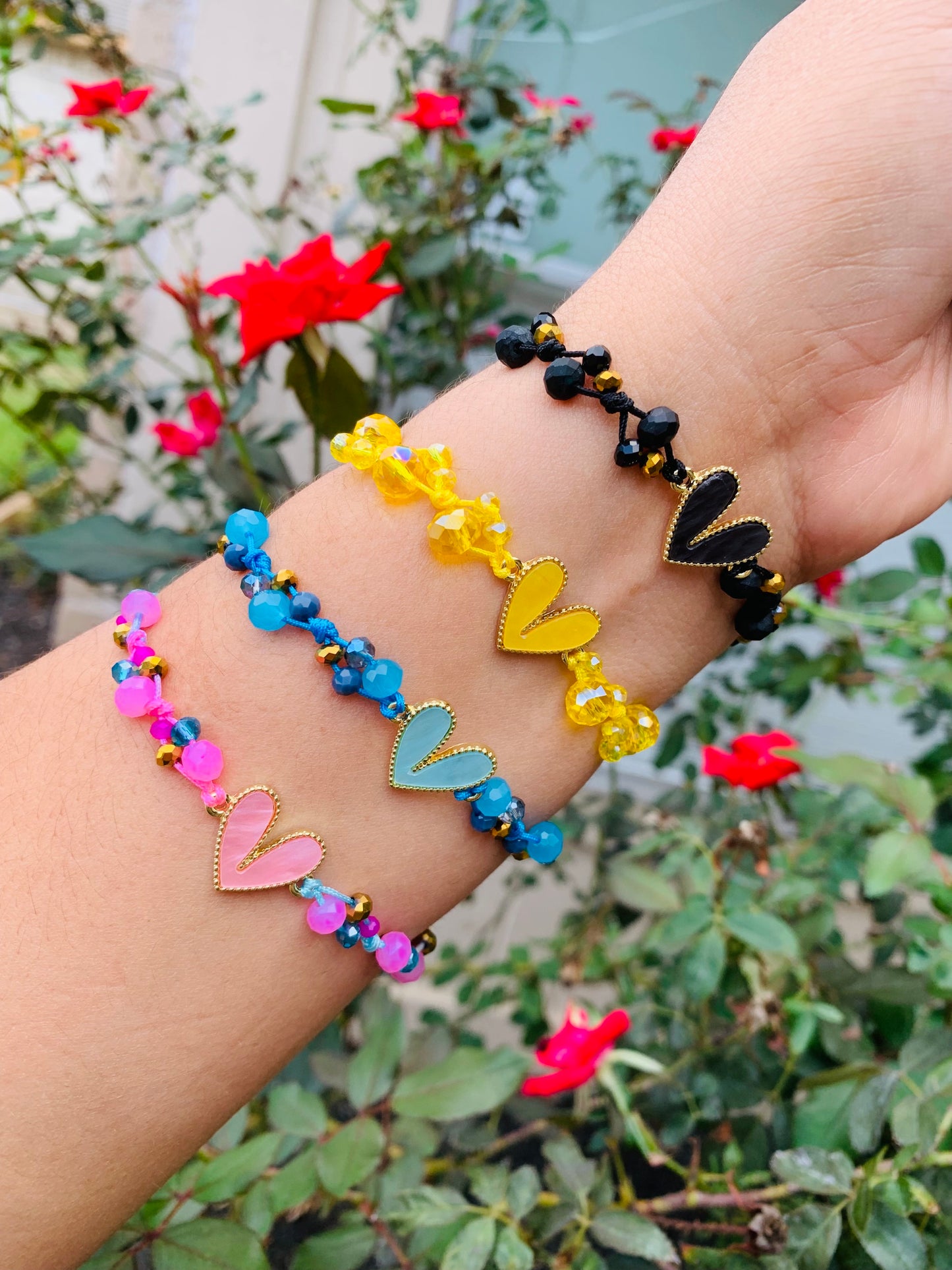 Bracelets adjustable Heart Colors