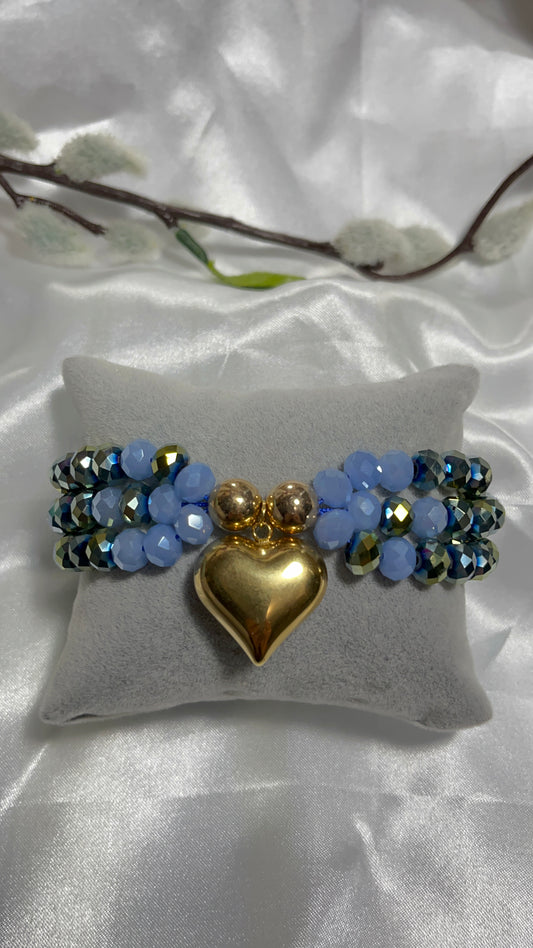 Bracelet Blues Heart Biguui