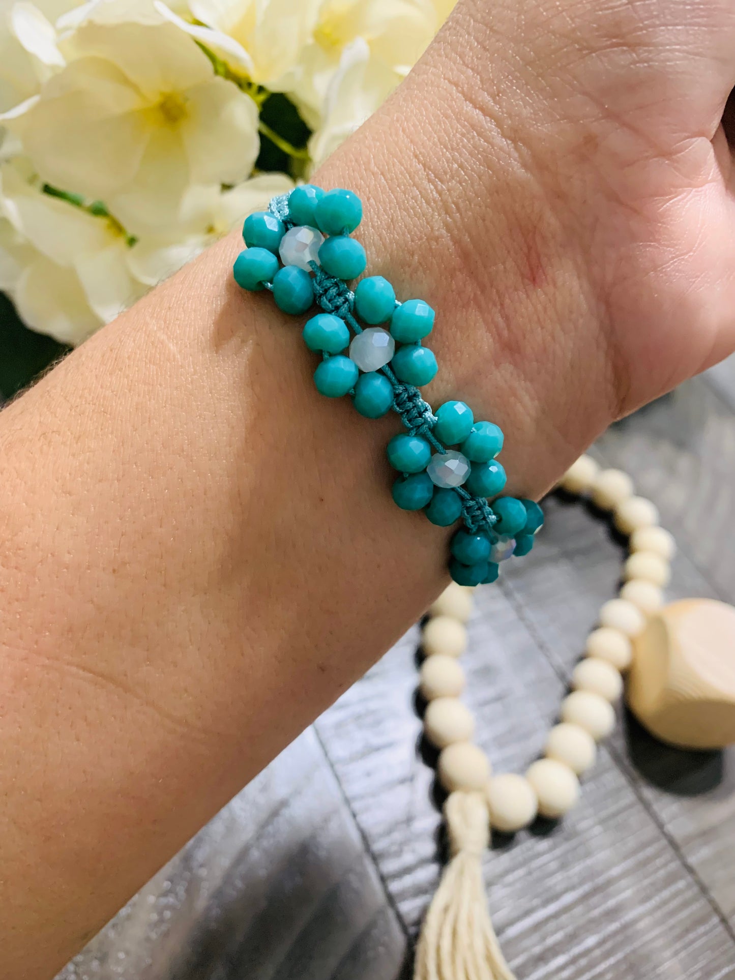 Bracelet Flowers Colors Crystal
