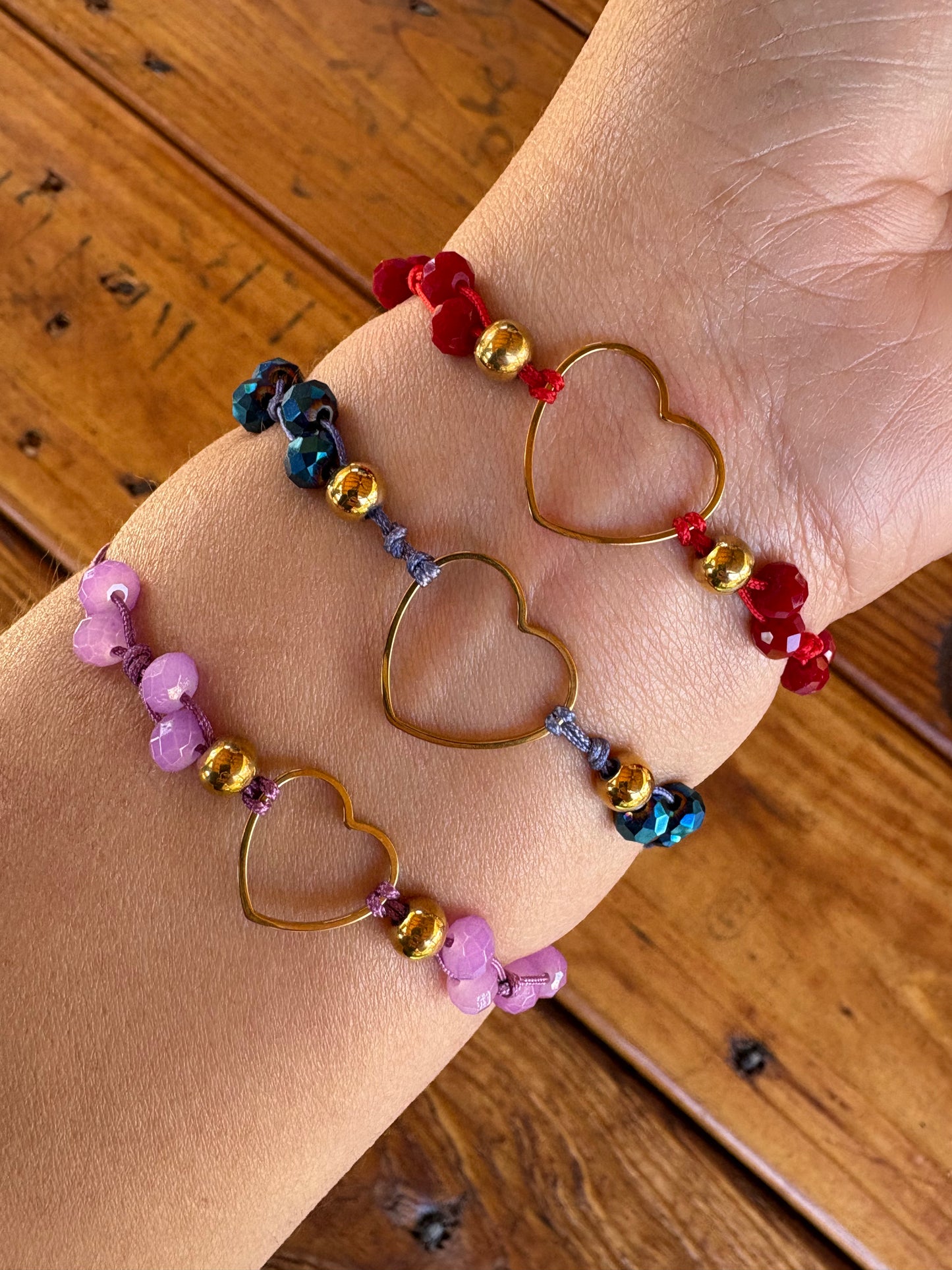 Heart Bracelets Beads Lupe