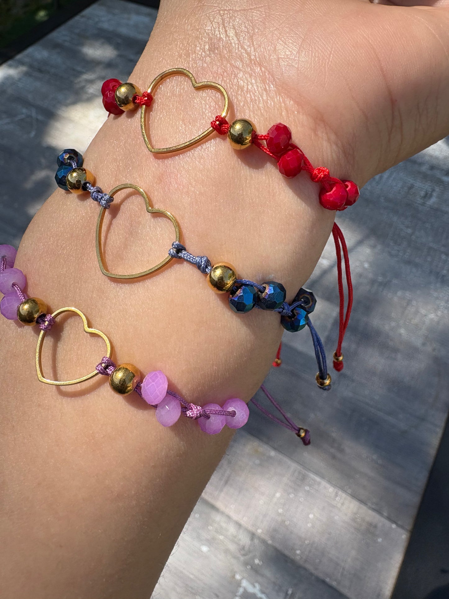 Heart Bracelets Beads Lupe