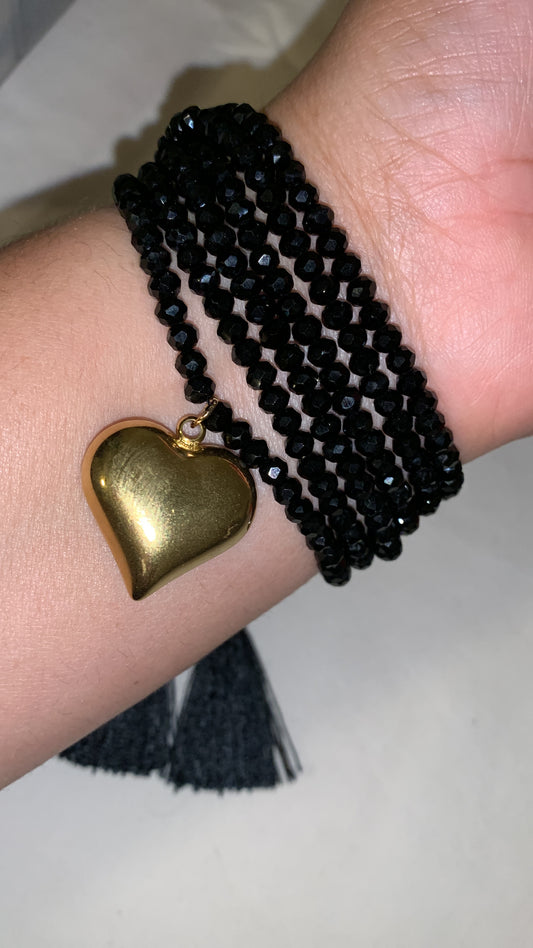 Bracelet Black Heart Big