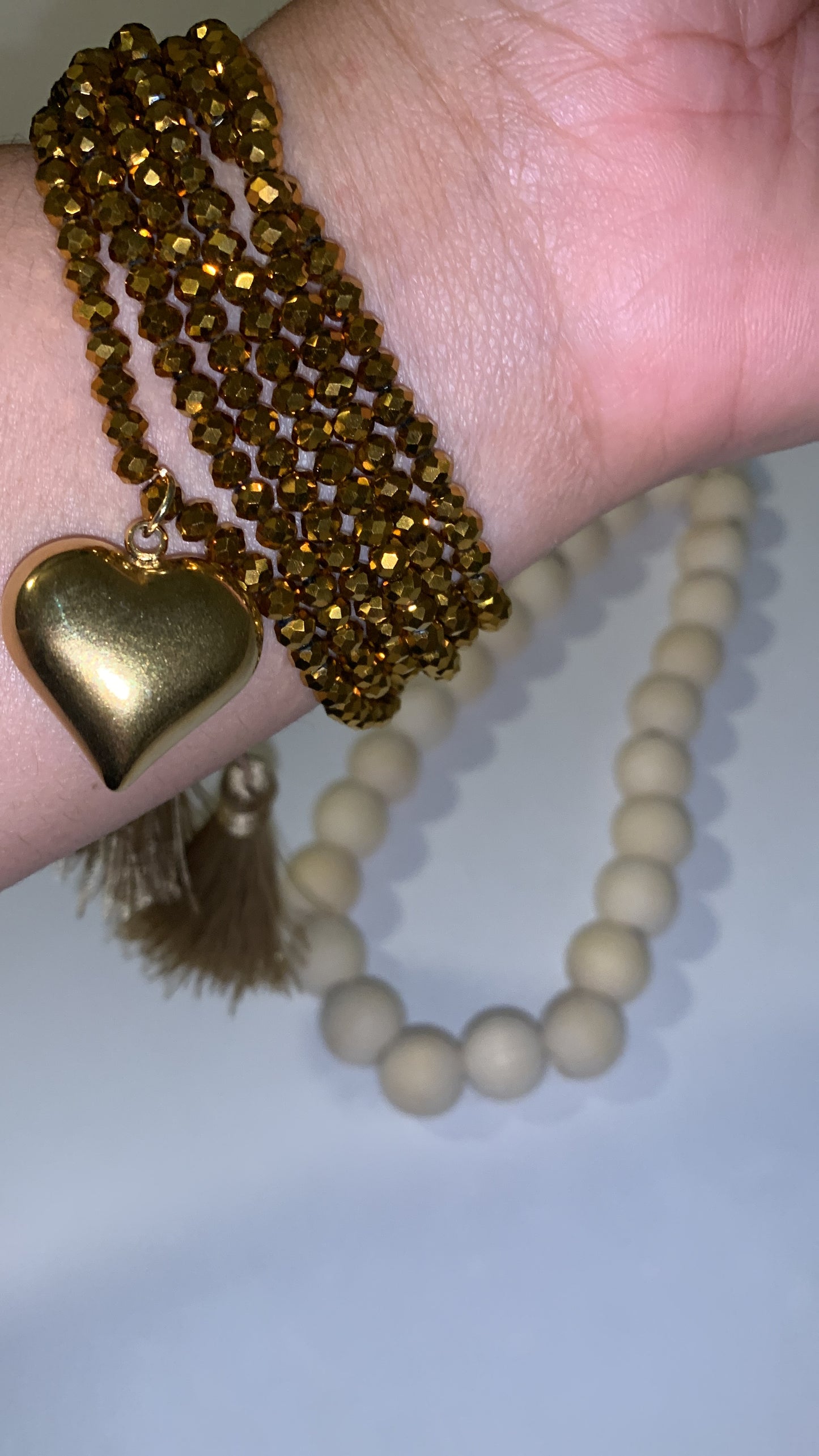 Bracelet Gold Heart Big