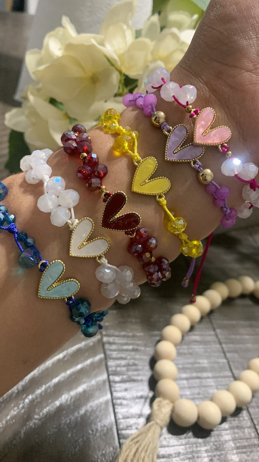 Heart Colors Bracelet Crystal