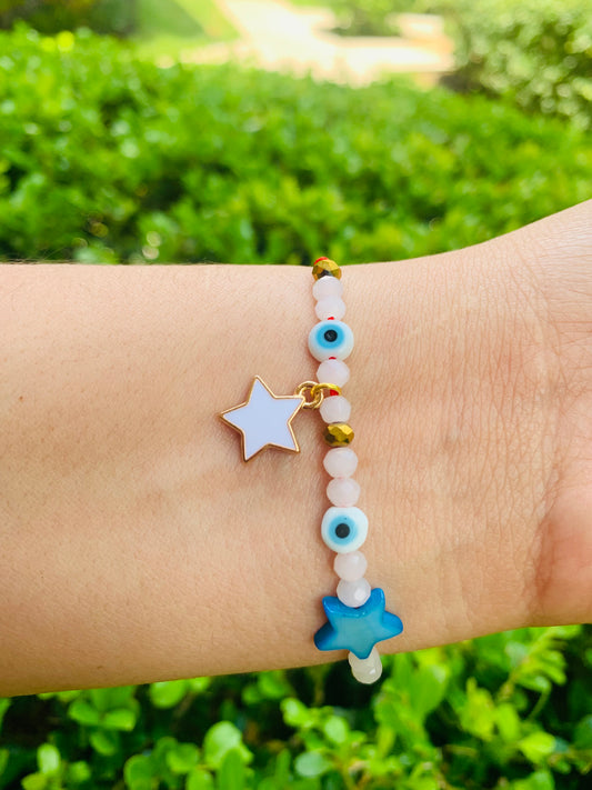 Eye star bracelet adjustable