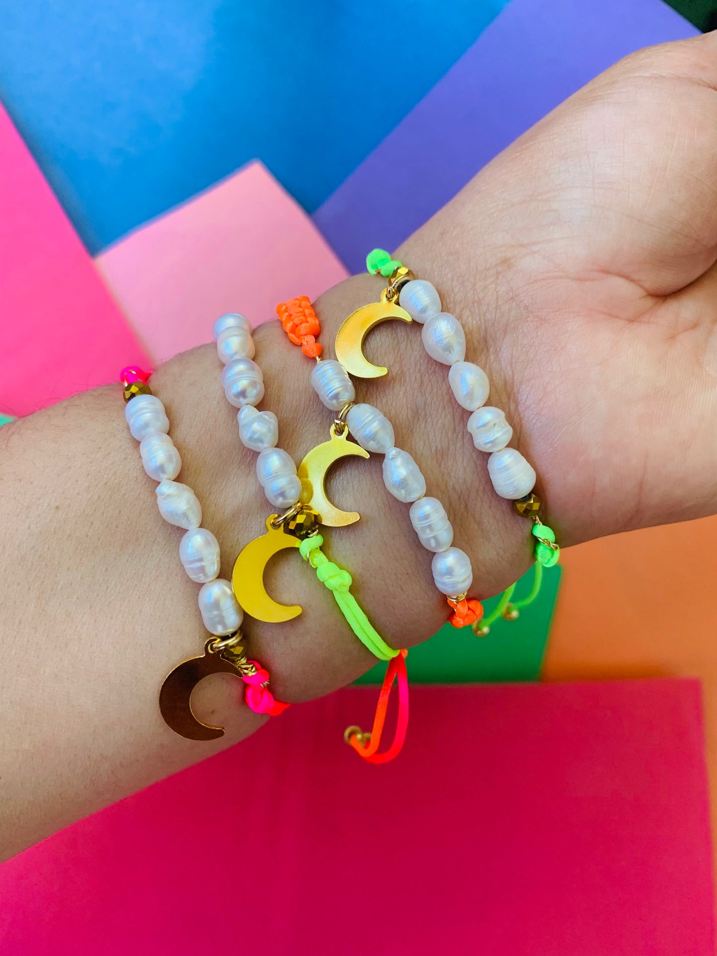 Moon neon bracelet